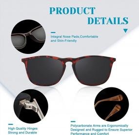 img 1 attached to Polarized Sunglasses For Women And Men - 100% UV Protection, KALIYADI Vintage Sun Glasses