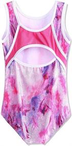 img 3 attached to Sparkle Leotard Gymnastics Athletic B136_PinkPurple_6A Girls' Clothing ~ Active