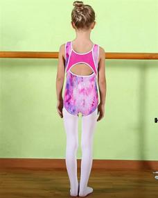 img 2 attached to Sparkle Leotard Gymnastics Athletic B136_PinkPurple_6A Girls' Clothing ~ Active