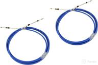 enhance control with marine 33c throttle shift remote control box cable for yamaha outboard engine boat motor steering system blue (30ft, 2 pcs) логотип