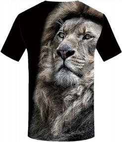 img 3 attached to Roar In Style With 3D Lion T-Shirts For Men By KYKU