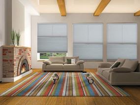 img 4 attached to Cordless Cellular Honeycomb Shade - Gray Sheen, 23"W X 48"H - BlindsAvenue