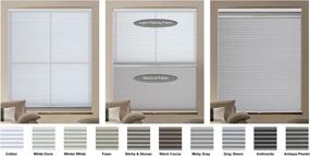 img 2 attached to Cordless Cellular Honeycomb Shade - Gray Sheen, 23"W X 48"H - BlindsAvenue