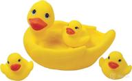 🐥 set of 4 rubber duck family bath toys - floating tub duck toy set logo