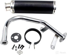 img 4 attached to 🛵 Enhanced Exhaust System Muffler for GY6 139QMB QMB139 1P39QMB 4-Stroke 50cc 150cc Scooters (50CC, Black)