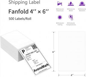 img 3 attached to AveneMark Fanfold 4 X 6 Direct Thermal Labels (Pack Of 4000), Thermal Shipping Labels,500 Labels Per Stack,8 Stacks - Shipping Label For Zebra, Rollo, MUNBYN Thermal Printer