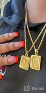 img 1 attached to Stylish Gold Initial Necklaces: Personalized Letter Pendant Necklaces for Women & Men review by Tony Flugence