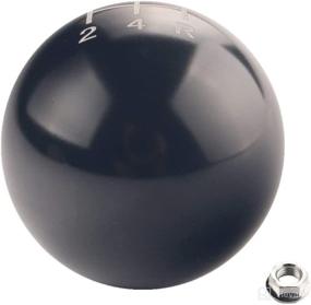 img 3 attached to Dewhel Round Ball Gear Shift Knob - Black Aluminum 5-Speed Short Throw Shifter Selector - Manual M10x1.25 Screw On