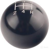 dewhel round ball gear shift knob - black aluminum 5-speed short throw shifter selector - manual m10x1.25 screw on логотип