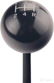 img 2 attached to Dewhel Round Ball Gear Shift Knob - Black Aluminum 5-Speed Short Throw Shifter Selector - Manual M10x1.25 Screw On