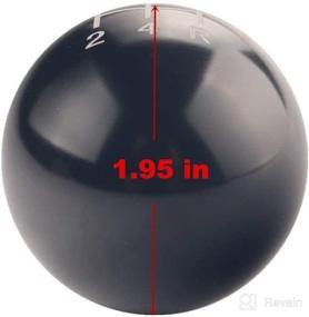 img 1 attached to Dewhel Round Ball Gear Shift Knob - Black Aluminum 5-Speed Short Throw Shifter Selector - Manual M10x1.25 Screw On