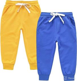 img 4 attached to 👖 IjnUhb Adjustable Waist Toddler Boys Sweatpants & Unisex Girls Pants - Casual Baby Joggers with Drawstring