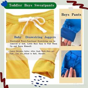 img 1 attached to 👖 IjnUhb Adjustable Waist Toddler Boys Sweatpants & Unisex Girls Pants - Casual Baby Joggers with Drawstring