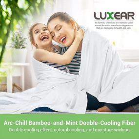 img 1 attached to Bamboo Cooling Blanket By LUXEAR - Perfect For All Seasons, Extremely Soft And Breathable For Hot Sleepers And Night Sweats, Arc-Chill Technology For Summer, Lightweight Cold Blanket With Q-Max>0.3