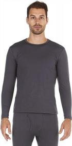 img 4 attached to Stay Warm And Comfortable With Bodtek Men'S Premium Fleece-Lined Thermal Underwear Shirt