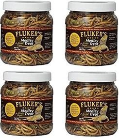 img 1 attached to 🦎 Fluker Labs Bearded Dragon Medley Treat Food - Pack of 4, 1.8-Ounce Each