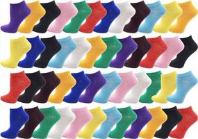 img 4 attached to 48 Pairs Of Comfortable Low Cut Ankle Socks For Women – Athletic & Breathable Wholesale Bulk Pack