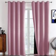 🌙 rutterllow 100% blackout curtains: 84 inches long, full blackout drapes for bedroom/kids room - pink, 2 panels, thermal insulated logo