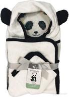 🐼 bedvoyage baby towels and washcloths - panda hooded bath towels and soft wash cloths - bamboo viscose & cotton for sensitive skin - baby bath set for newborn girl or boy logo