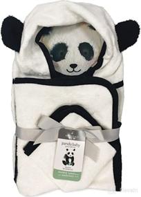 img 4 attached to 🐼 BedVoyage Baby Towels and Washcloths - Panda Hooded Bath Towels and Soft Wash Cloths - Bamboo Viscose & Cotton for Sensitive Skin - Baby Bath Set for Newborn Girl or Boy