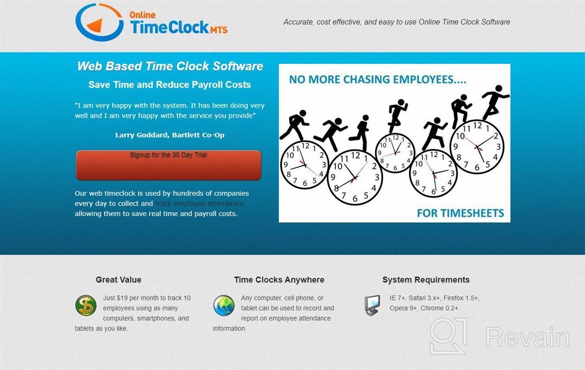 img 1 attached to TimeClock MTS review by Kyle Rock