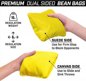 img 2 attached to GoSports Tournament Cornhole Bags - Dual Sided Stop & Slide Bean Bags