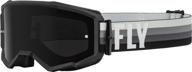 fly racing zone goggles (black/grey w/dark smoke lens logo