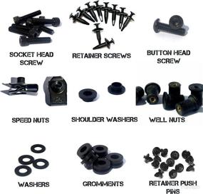 img 1 attached to 🏍️ Premium Motorcycle Fairing Bolt Kit: Yamaha YZF-R1 2004-2006 Body Screws, Fasteners, Hardware - Comprehensive Set