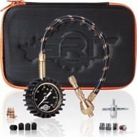 🚀 grit performance heavy duty tire pressure gauge (0-60 psi) with custom foam case, chrome caps & valve core repair tool - rapid air pressure gauge, ideal for offroad 4x4 tires, includes tire deflators and other accessories logo
