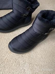 img 6 attached to Women'S Winter Snow Boots Slip On Waterproof Outdoor Sneakers With Side Zipper, Fur Lining For Warmth And Comfort