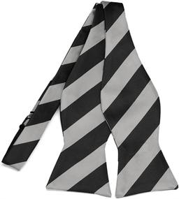 img 1 attached to 🎀 TieMart Multicolored Striped Self Tie Bow: Men's Fashion Accessories through Ties, Cummerbunds & Pocket Squares