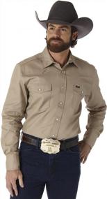 img 2 attached to 👕 Wrangler Authentic Western X Large Men's Long Sleeve Shirt Collection