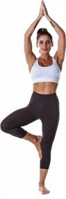 img 1 attached to Get Your Fitness Game On Point With Ritiriko'S High Waisted Yoga Pants: Crop Workout Leggings With Tummy Control & Handy Side Pockets For Women