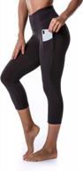 get your fitness game on point with ritiriko's high waisted yoga pants: crop workout leggings with tummy control & handy side pockets for women logo