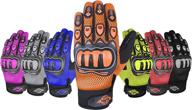 alpha cycle gear moto sports gloves (black/orange logo