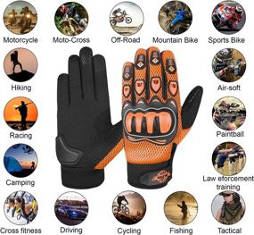 img 2 attached to ALPHA CYCLE GEAR MOTO SPORTS GLOVES (BLACK/ORANGE