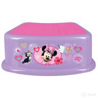 disney minnie mouse happy helpers bathroom step stool for kids - pink and purple logo