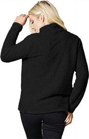 img 2 attached to Women'S Sherpa Pullover Sweater Winter Warm Tunic Top Sweatshirt