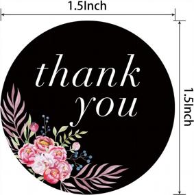 img 1 attached to 🎉 Methdic Thank You Stickers Labels Roll for Business Events, Gifts, Favors, Birthdays, Baby Showers, Weddings - 1 Roll of 500 Labels, 1.5'' Waterproof (Thankyou-C)