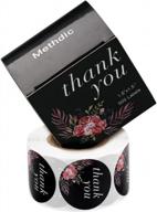 🎉 methdic thank you stickers labels roll for business events, gifts, favors, birthdays, baby showers, weddings - 1 roll of 500 labels, 1.5'' waterproof (thankyou-c) логотип