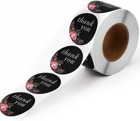 img 2 attached to 🎉 Methdic Thank You Stickers Labels Roll for Business Events, Gifts, Favors, Birthdays, Baby Showers, Weddings - 1 Roll of 500 Labels, 1.5'' Waterproof (Thankyou-C)