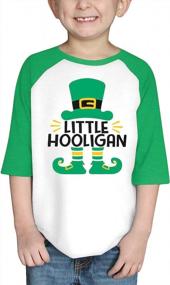 img 4 attached to 🍀 BesserBay Unisex Kids' St. Patrick's Day Lucky Shamrock Raglan Sleeve T-Shirt Irish Clover Tee, Sizes 1-8 Years