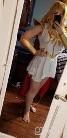 img 6 attached to Power Princess Shera Cosplay Dress In Large White With Red Cloak By C-ZOFEK