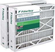 filterbuy 17.5x21x5 воздушный фильтр merv 13 optimal defense (2 шт.), замена гофрированных воздушных фильтров для печей переменного тока для rheem, ruud и protech (фактический размер: 17,13 x 20,63 x 4,38 дюйма) логотип