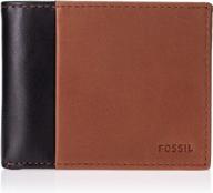 fashionable fossil mens rfid bifold wallet: optimal style and security logo