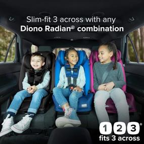 img 3 attached to Diono Radian 3RX 3-In-1 Rear And Forward Facing Convertible Car Seat, Adjustable Head Support & Infant Insert, 10 Years 1 Car Seat Ultimate Safety And Protection, Slim Fit 3 Across, Pink Blossom