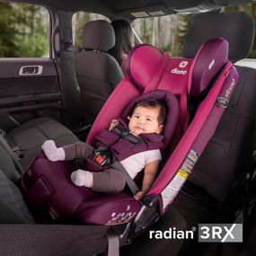 img 2 attached to Diono Radian 3RX 3-In-1 Rear And Forward Facing Convertible Car Seat, Adjustable Head Support & Infant Insert, 10 Years 1 Car Seat Ultimate Safety And Protection, Slim Fit 3 Across, Pink Blossom