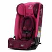 diono radian 3rx 3-in-1 rear and forward facing convertible car seat, adjustable head support & infant insert, 10 years 1 car seat ultimate safety and protection, slim fit 3 across, pink blossom logo