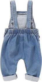 img 3 attached to 👶 LAPA Baby Boy Girls Outfit: Stylish Infant Denim Romper Jumpsuit for Newborns