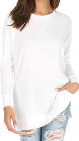 img 3 attached to Levaca Women'S Fall Long Sleeve Side Split Pullover Tunic Tops, Casual Loose Blouses